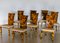 Coconut Shell Veneered Dining Chairs, 1980s, Set of 8 4