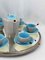 Blue and Gray English Coffee Service Set from Poole Pottery, 1956, Set of 15 5
