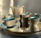 Blue and Gray English Coffee Service Set from Poole Pottery, 1956, Set of 15 8