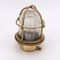 Small Brass and Glass Wall Lamp 2