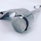 Maniglia Art Deco modernista in ottone nichelato, Immagine 2