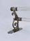 Antique French Glass & Nickelled Brass Towel Rail 2