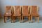 Solid Elm & Leather Chairs by Roland Haeusler, Set of 4 5