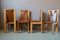 Solid Elm & Leather Chairs by Roland Haeusler, Set of 4 3