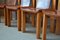 Solid Elm & Leather Chairs by Roland Haeusler, Set of 4 7