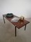 Tavolino da caffè Mid-Century in teak, ferro smaltato e ottone, Italia, anni '60, Immagine 2