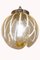 Lámpara colgante Mid-Century con globo de cristal de Murano soplado, Italia, Imagen 4