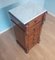19th Century Handmade Bedside Table in Walnut & Marble, Italy 8
