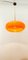 Lampada a sospensione in policarbonato arancione, Immagine 4