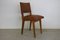 Dining Chairs in Oak Wood and Leather attributed to Jens Risom for Knoll International, 1950s, Set of 4 4