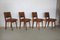 Dining Chairs in Oak Wood and Leather attributed to Jens Risom for Knoll International, 1950s, Set of 4, Image 1