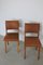 Dining Chairs in Oak Wood and Leather attributed to Jens Risom for Knoll International, 1950s, Set of 4 11