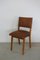 Sedie da pranzo in legno di quercia e pelle attribuite a Jens Risom per Knoll International, anni '50, set di 4, Immagine 9