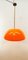 Lámpara colgante vintage de policarbonato naranja, Imagen 6