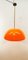 Lámpara colgante vintage de policarbonato naranja, Imagen 2