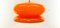 Lámpara colgante vintage naranja, años 60, Imagen 1