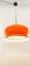 Lámpara colgante vintage naranja, años 60, Imagen 4