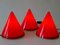 Acrylic Table Lamps or Cone Sconces by Verner Panton for Poly Thema, Set of 3 4