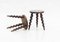 French Folk Art Tripod Stools or Side Tables, 1950s, Set of 2 5