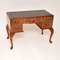 Antique Burr Walnut Leather Top Writing Desk, Image 2