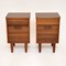 Vintage Walnut Bedside Cabinets by Uniflex, 1960s, Set of 2 2