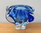Vintage Murano Blue Glass Bowl Vase 2