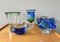 Vintage Murano Blue Glass Bowl Vase 10