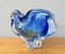 Vintage Murano Blue Glass Bowl Vase 1