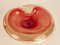 Mid-Century Italian Pink and Gold Sommerso Murano Glass Bowl by Archimede Seguso, Image 1