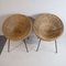 Italienische Rattan Egg Chairs, 1950er, 2er Set 2