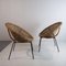 Italian Rattan Egg Chairs, 1950s, Set of 2 5