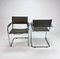 Bauhaus Freischwinger aus Metallrohr & Leder, 1970er, 2er Set 2