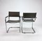 Bauhaus Tubular Metal and Leather Cantilever Armchairs, 1970s, Set of 2 6