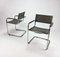 Bauhaus Freischwinger aus Metallrohr & Leder, 1970er, 2er Set 8