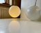 Scandinavian Modern Ball Pendant Lights in Opaline Glass & Chrome, Set of 3, Image 8