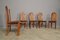 Beech Chairs with Vienna Straw Backrest & Fabric Seat, 1970s, Set of 6, Image 4