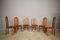 Beech Chairs with Vienna Straw Backrest & Fabric Seat, 1970s, Set of 6, Image 13