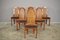 Buchenholz Stühle mit Wiener Rückenlehne & Stoffsitz, 1970er, 6er Set 10