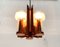 Mid-Century German Glass and Copper Pendant Lamp from Cosack, 1960s, Image 3