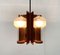 Mid-Century German Glass and Copper Pendant Lamp from Cosack, 1960s, Image 4