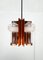 Mid-Century German Glass and Copper Pendant Lamp from Cosack, 1960s 1
