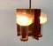 Mid-Century German Glass and Copper Pendant Lamp from Cosack, 1960s, Image 87