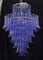 Round Periwinkle Color Chandelier by La Murrin, 1980s 1