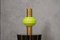 Green Glass Blown Murano & Brass Table Lamp in the Style of Vistosi, 1980s, Image 4