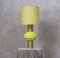 Grüne Tischlampe aus geblasenem Muranoglas & Messing im Stil von Vistosi, 1980er 8