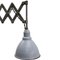 Industrial Dutch Grey Enamel Iron Scissor Wall Work Lamp, Image 4