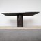 Dining Table with Glossy Black Lacquered Formica Top & Steel Disc Rotating Central Foot, 1970s 4