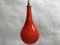 Rote Deckenlampe aus Glas, 1970er 22