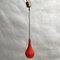 Red Glass Ceiling Lamp, 1970s 11
