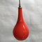 Rote Deckenlampe aus Glas, 1970er 16